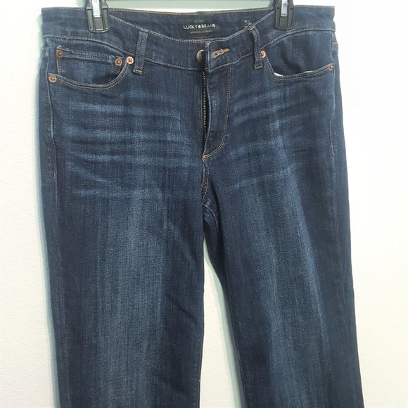 Lucky Brand Jeans Sweet Boot Sz 10 Dark - Picture 5 of 8